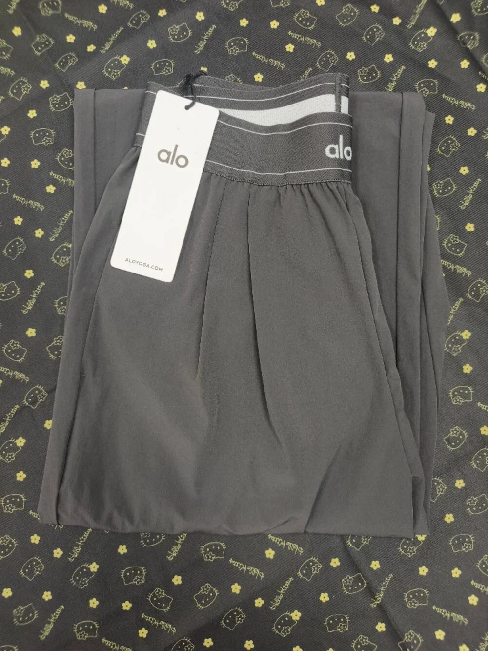 ALO Yoga dark gray Wide-Leg Pleated Trousers